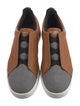 Ermenegildo Zegna Wool Colorblock Pattern Sneakers