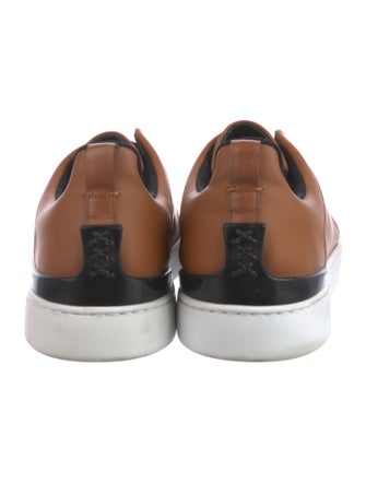 Ermenegildo Zegna Wool Colorblock Pattern Sneakers