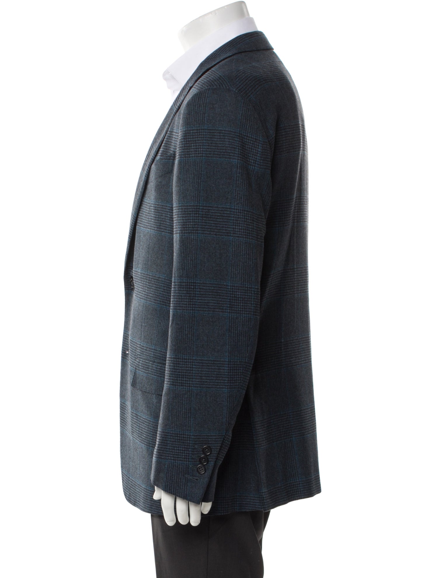 Ermenegildo Zegna Wool Plaid Print Jacket