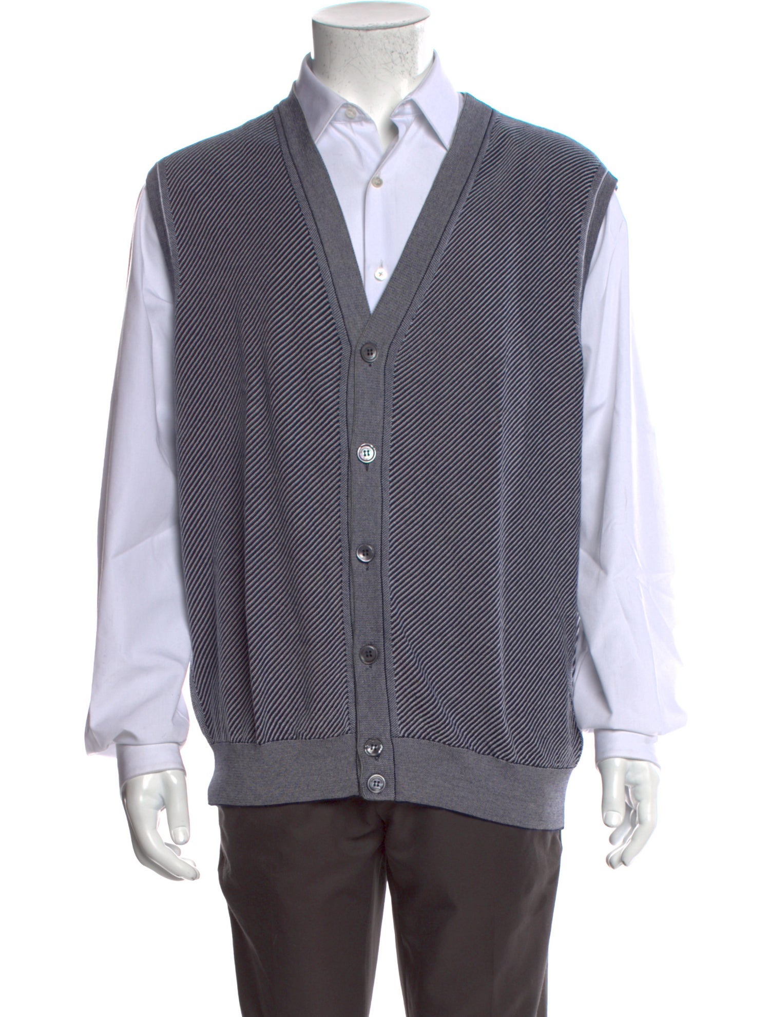 Ermenegildo Zegna Striped V-Neck Sweater Vest