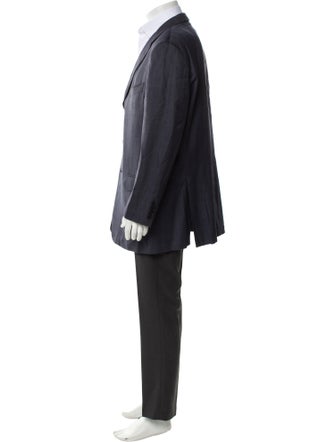 Ermenegildo Zegna Wool Plaid Print Blazer