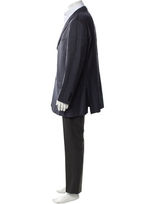 Ermenegildo Zegna Wool Plaid Print Blazer