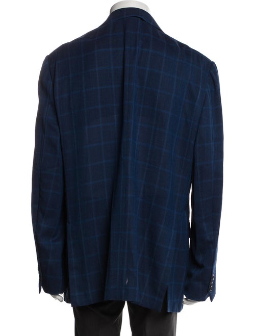 Ermenegildo Zegna Wool Plaid Print Jacket
