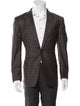 Ermenegildo Zegna Wool Plaid Print Peacoat