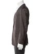 Ermenegildo Zegna Wool Plaid Print Peacoat