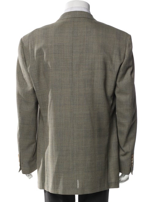 Ermenegildo Zegna Wool Plaid Print Blazer