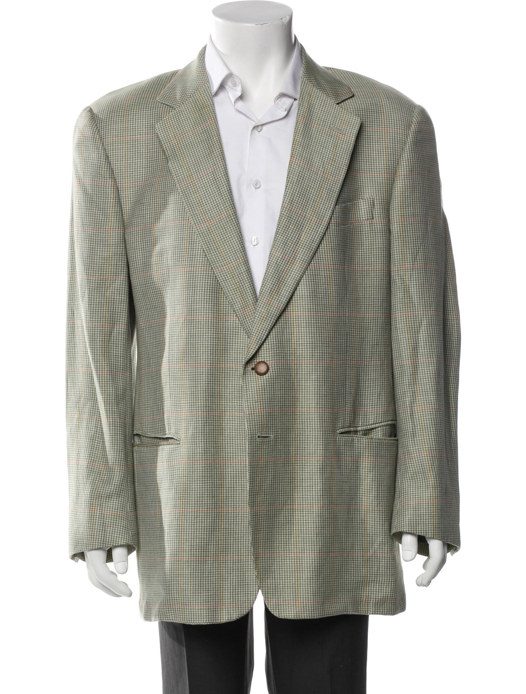 Ermenegildo Zegna Wool Houndstooth Print Blazer