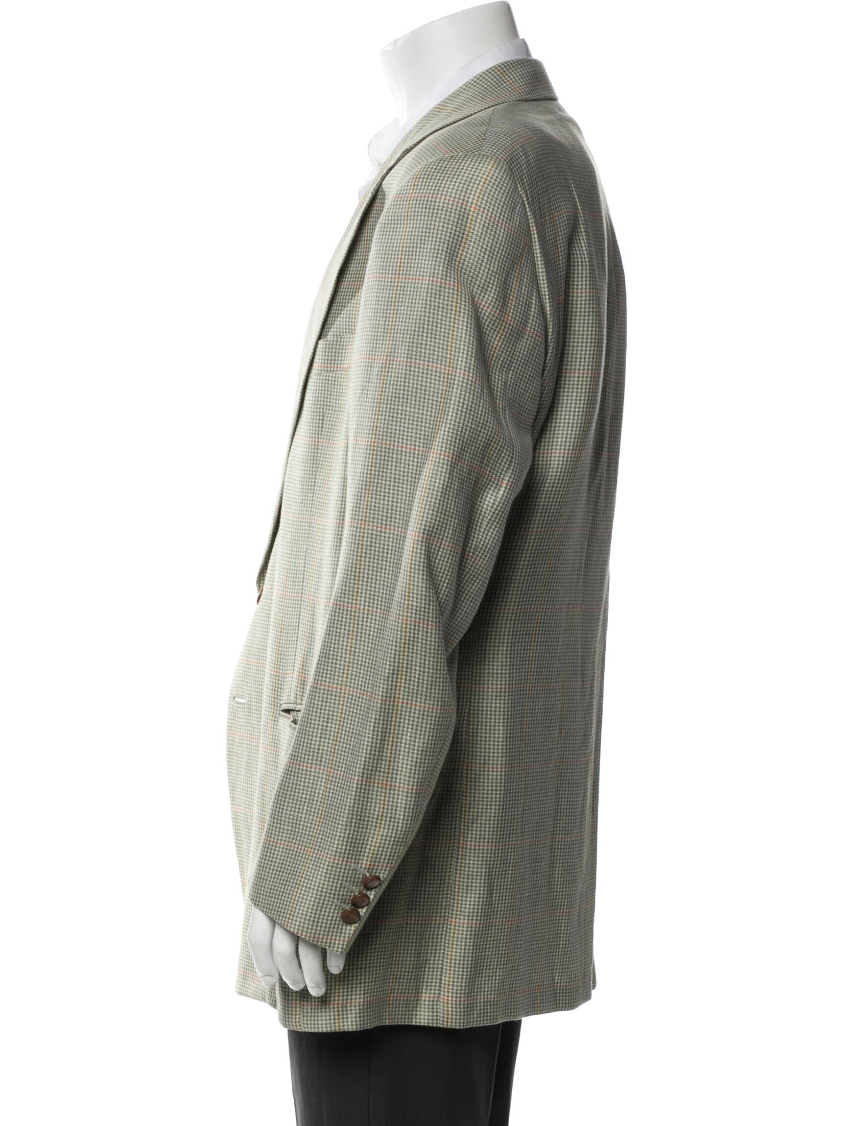 Ermenegildo Zegna Wool Houndstooth Print Blazer
