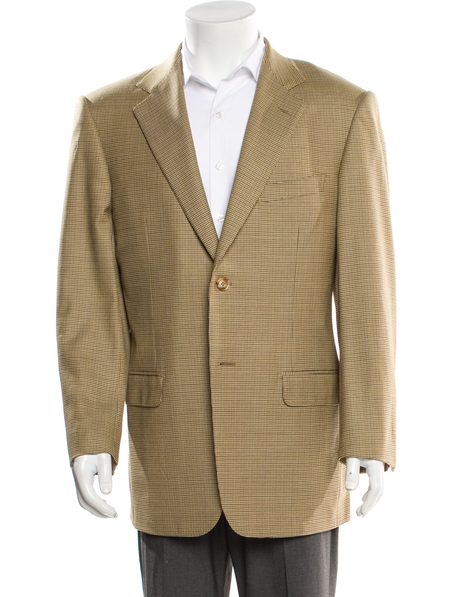 Ermenegildo Zegna Wool Plaid Print Blazer