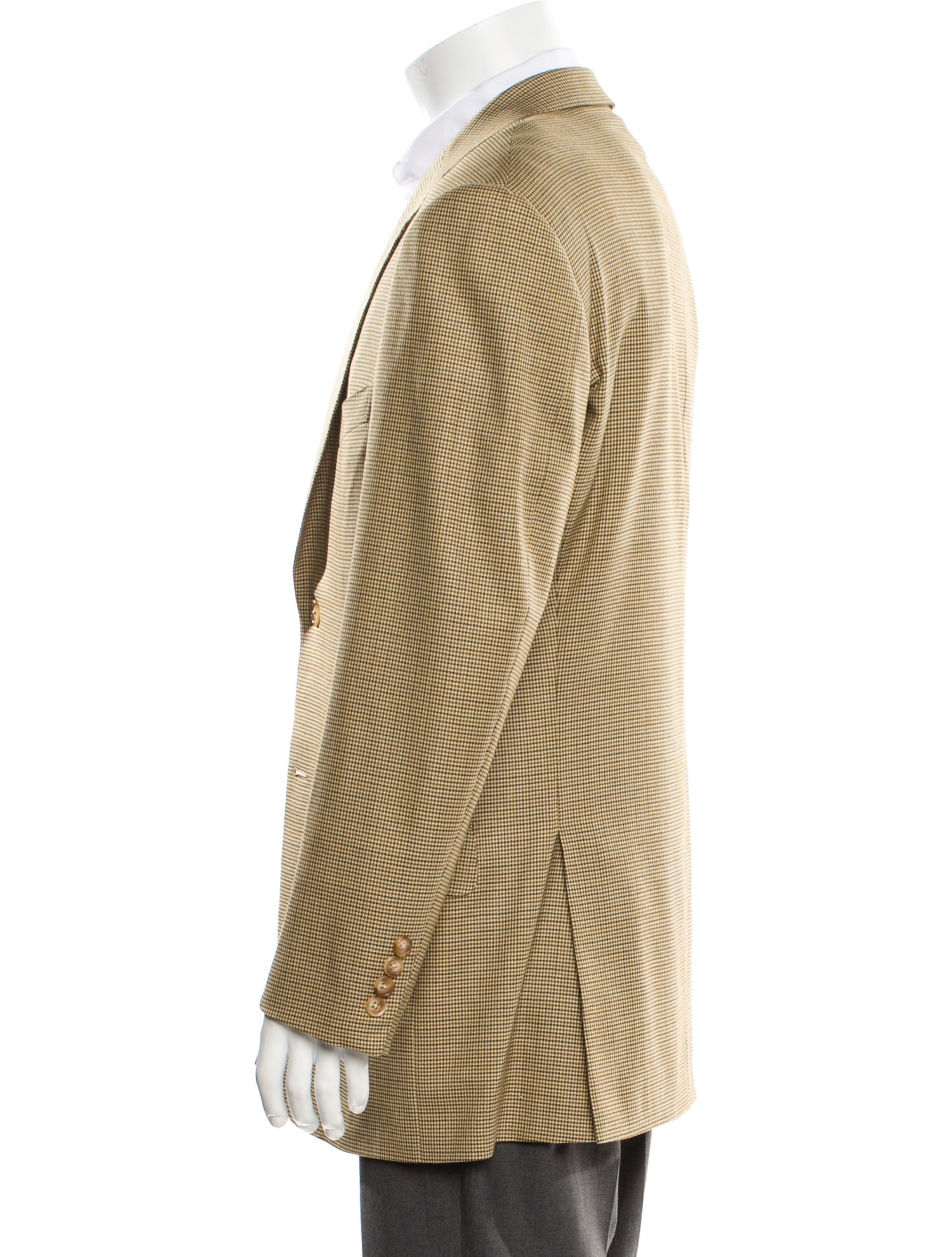 Ermenegildo Zegna Wool Plaid Print Blazer