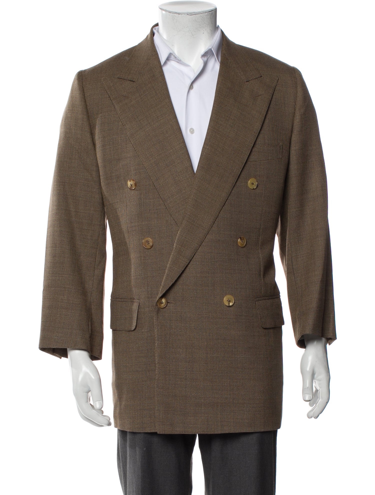 Ermenegildo Zegna Wool Plaid Print Blazer