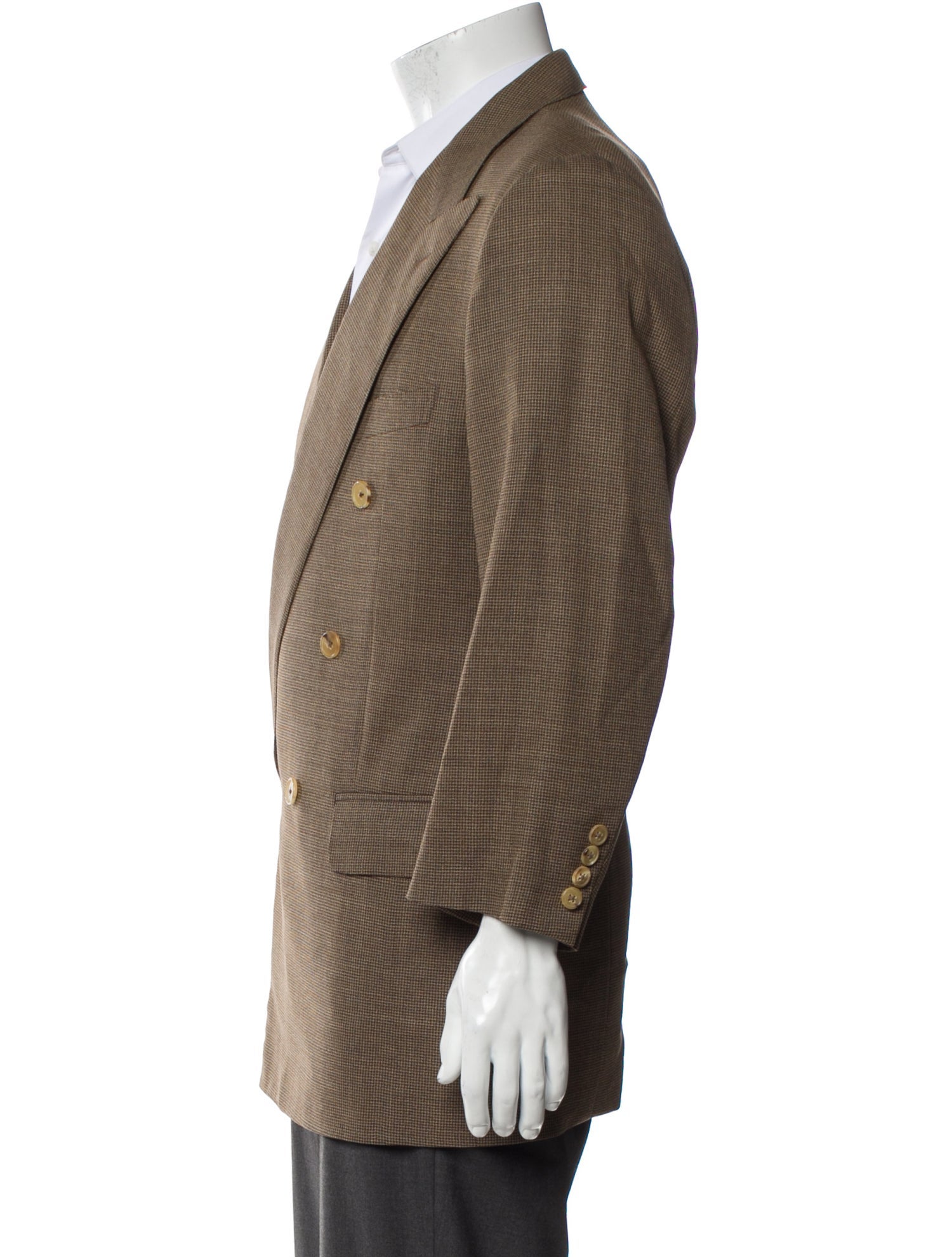 Ermenegildo Zegna Wool Plaid Print Blazer