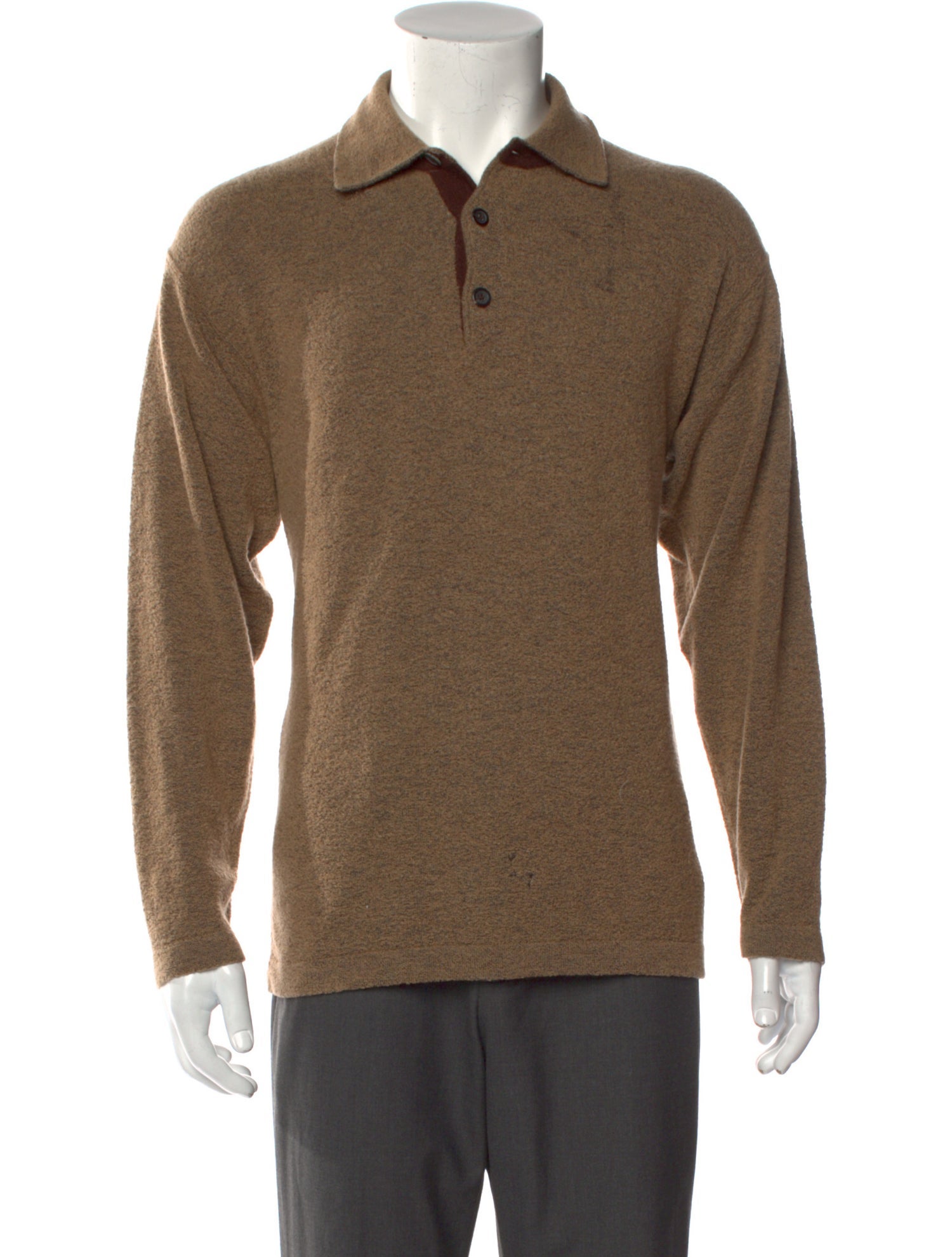 Ermenegildo Zegna Wool Collar Polo Sweater