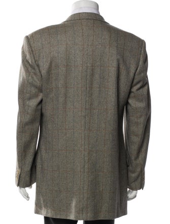 Ermenegildo Zegna Cashmere Plaid Print Blazer