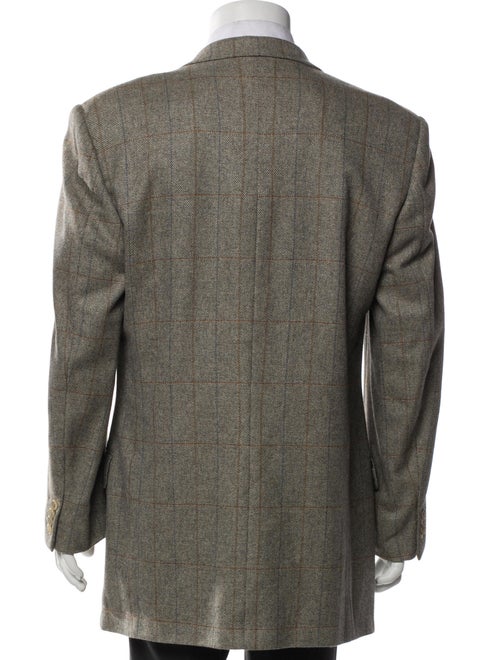Ermenegildo Zegna Cashmere Plaid Print Blazer