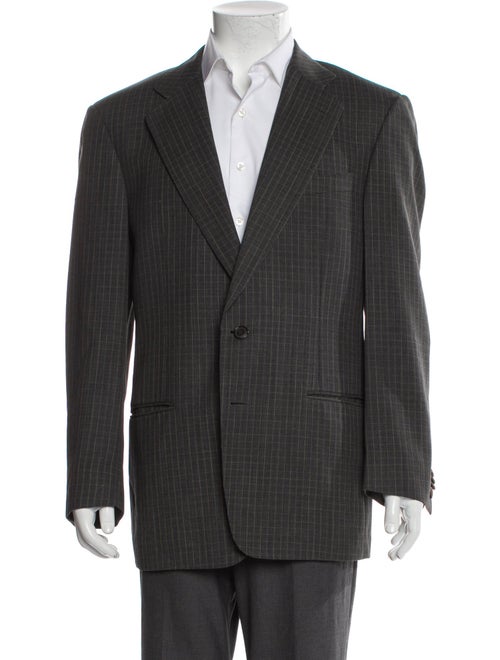 Ermenegildo Zegna Wool Plaid Print Blazer