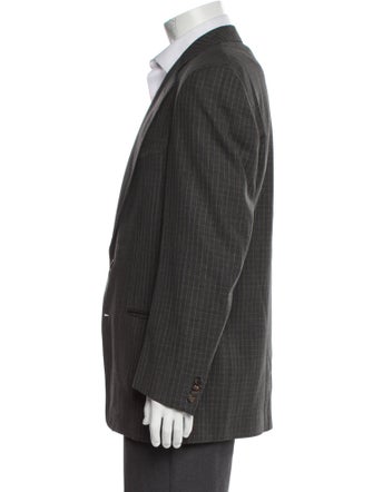 Ermenegildo Zegna Wool Plaid Print Blazer