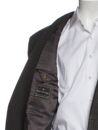 Ermenegildo Zegna Wool Plaid Print Blazer