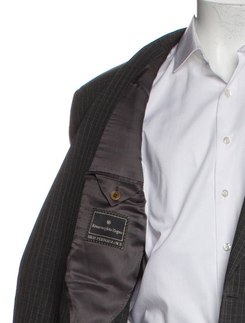 Ermenegildo Zegna Wool Plaid Print Blazer