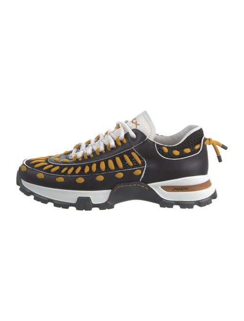 Ermenegildo Zegna Leather Mesh Accents Athletic Sneakers