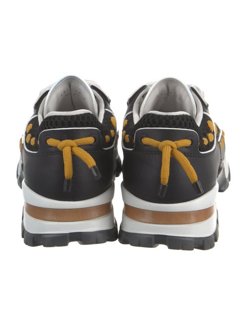 Ermenegildo Zegna Leather Mesh Accents Athletic Sneakers