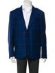 Ermenegildo Zegna Wool Plaid Print Jacket
