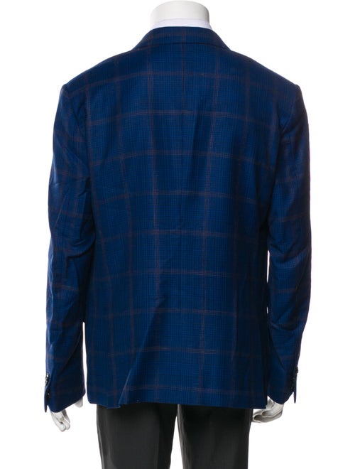 Ermenegildo Zegna Wool Plaid Print Jacket
