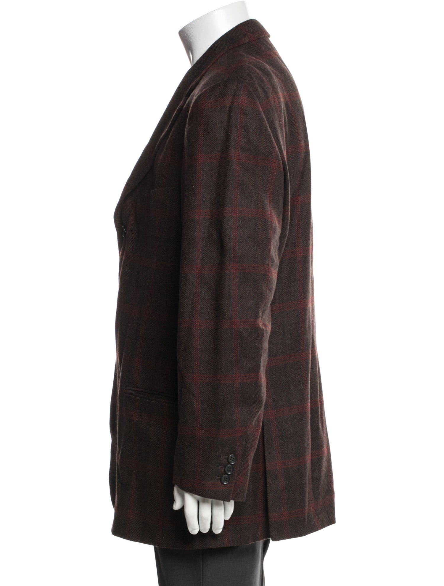 Ermenegildo Zegna Cashmere Plaid Print Blazer
