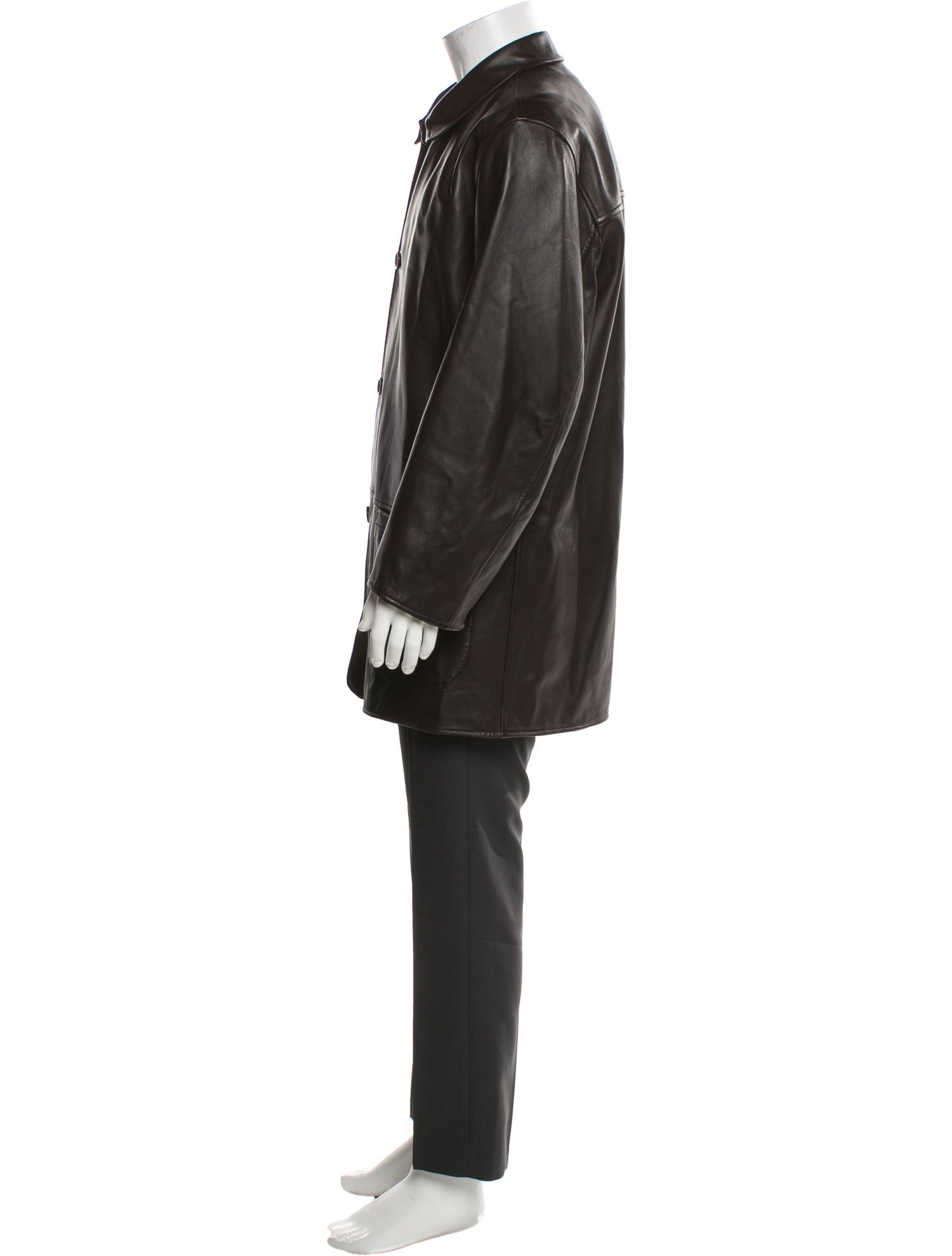 Ermenegildo Zegna Leather Trench Coat