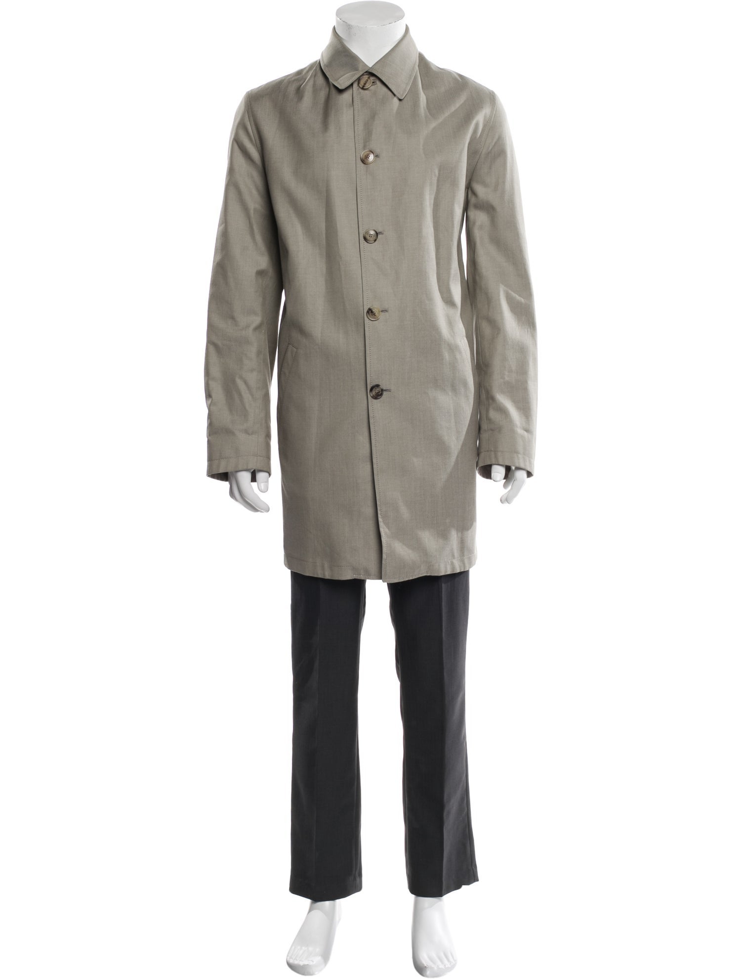 Ermenegildo Zegna Leather Overcoat