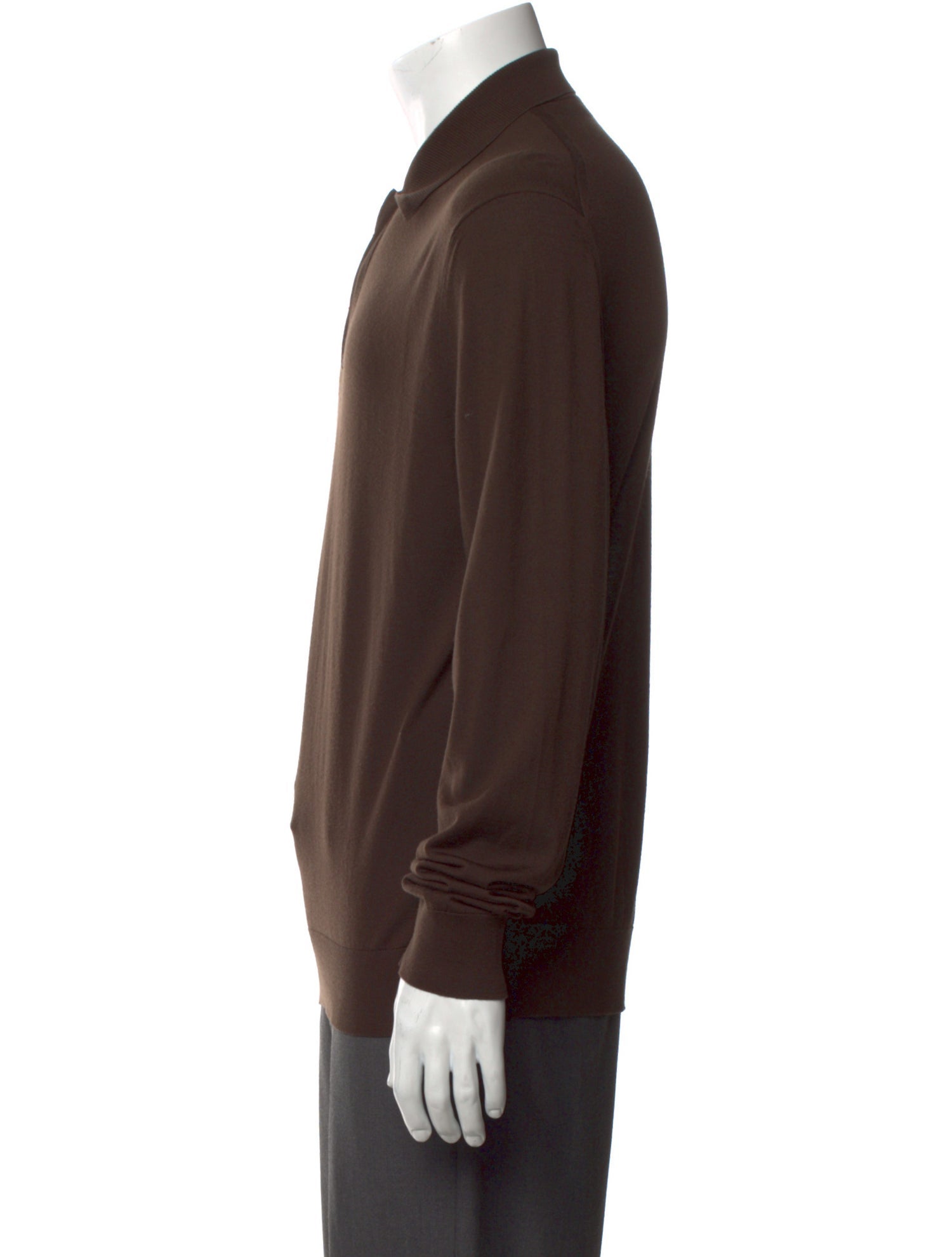 Ermenegildo Zegna Wool Collar Polo Sweater