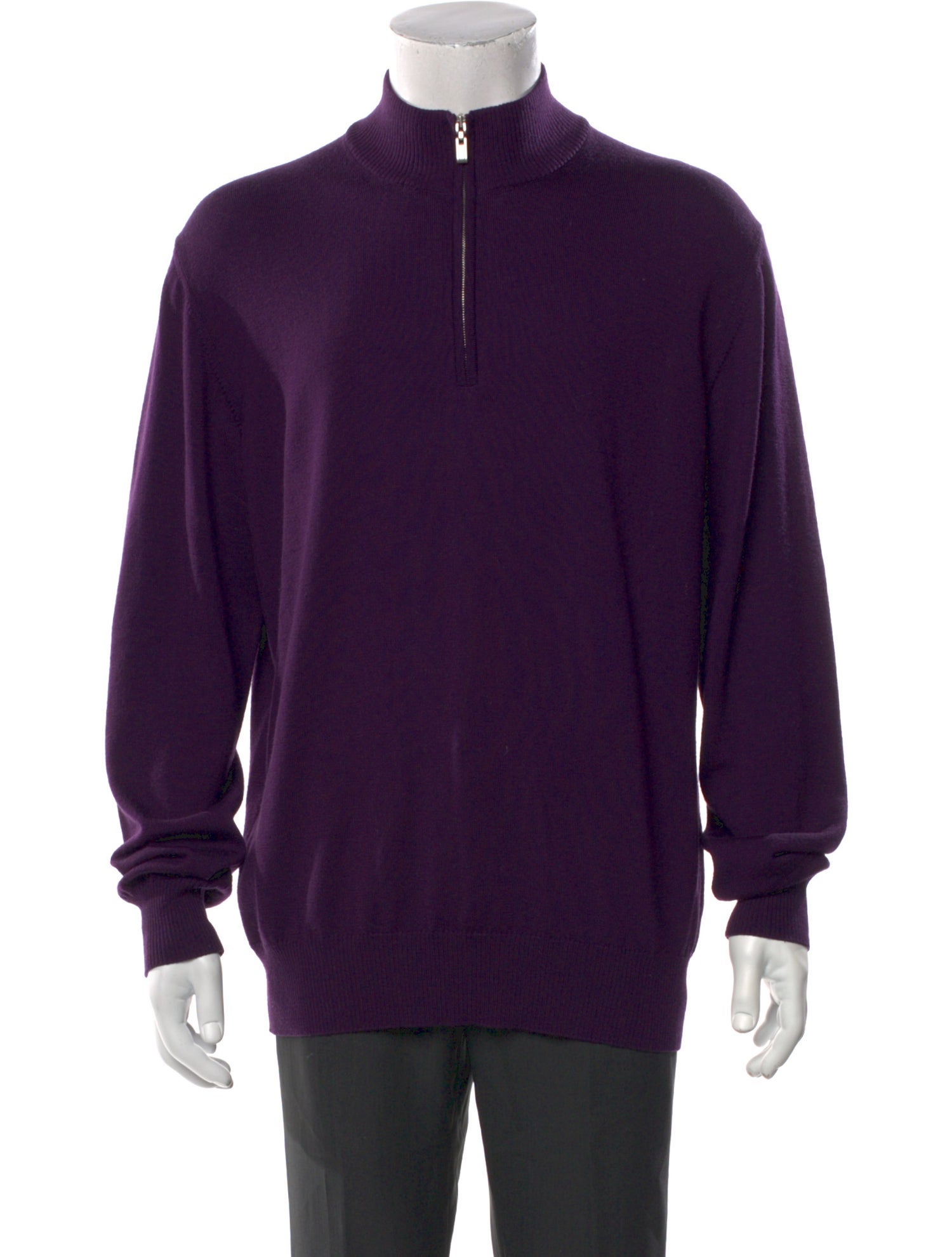 Ermenegildo Zegna Wool Mock Neck Polo Sweater