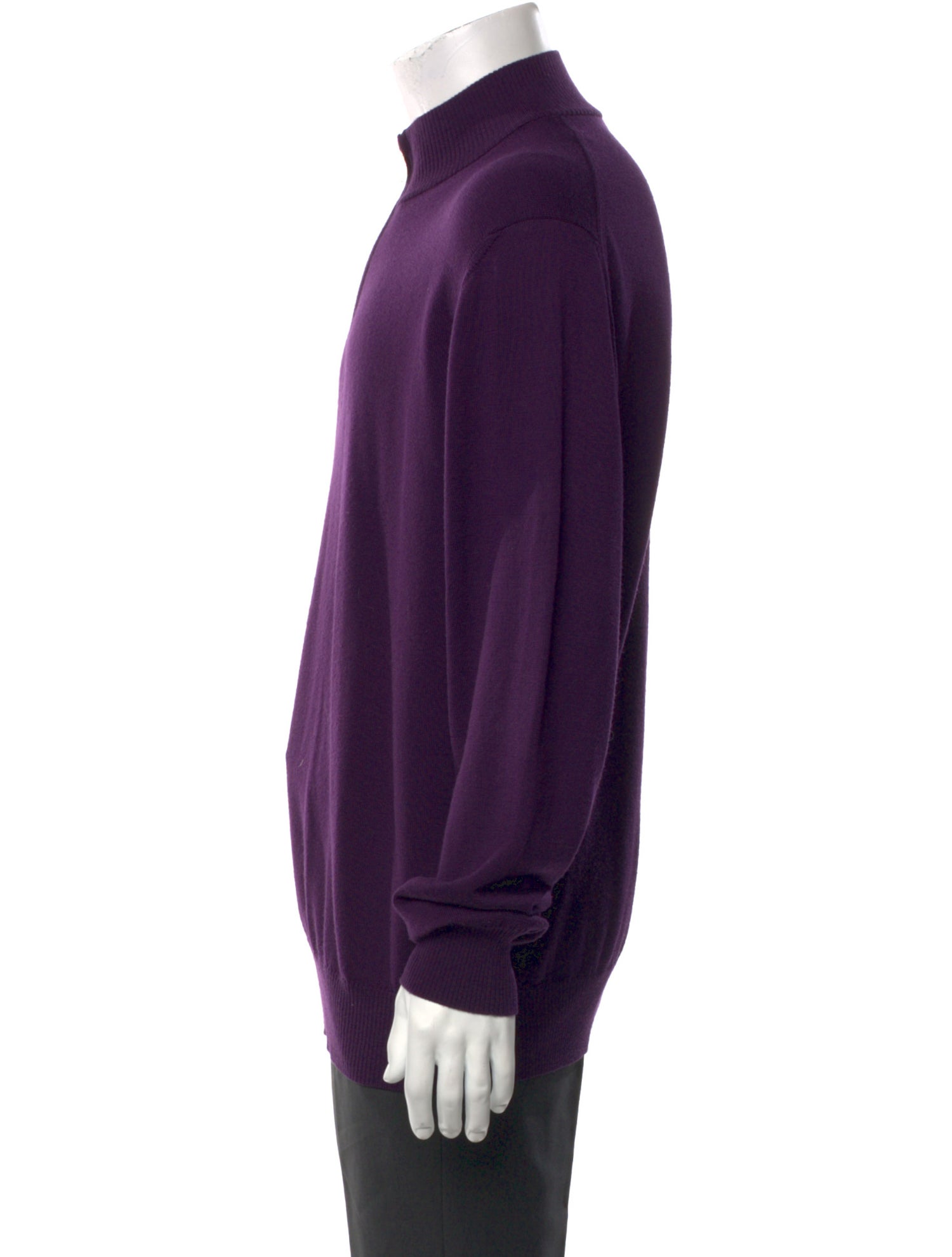 Ermenegildo Zegna Wool Mock Neck Polo Sweater