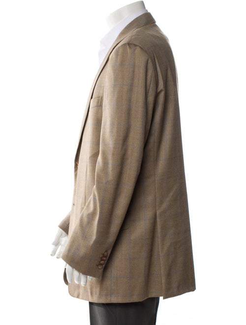 Ermenegildo Zegna Wool Plaid Print Two-Piece Blazer