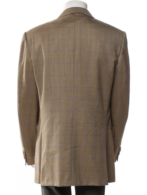 Ermenegildo Zegna Wool Plaid Print Two-Piece Blazer