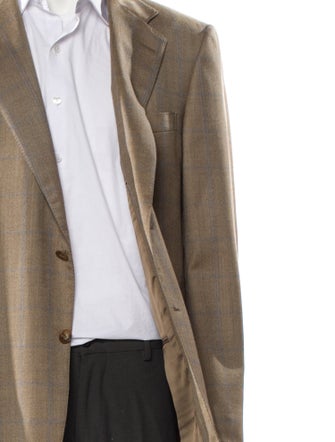 Ermenegildo Zegna Wool Plaid Print Two-Piece Blazer