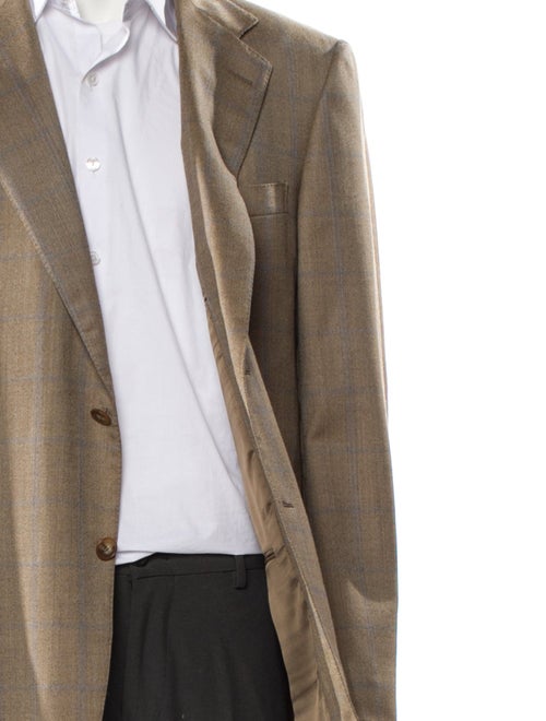 Ermenegildo Zegna Wool Plaid Print Two-Piece Blazer