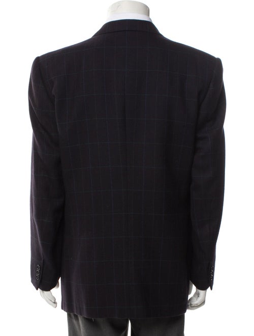 Ermenegildo Zegna Wool Plaid Print Blazer