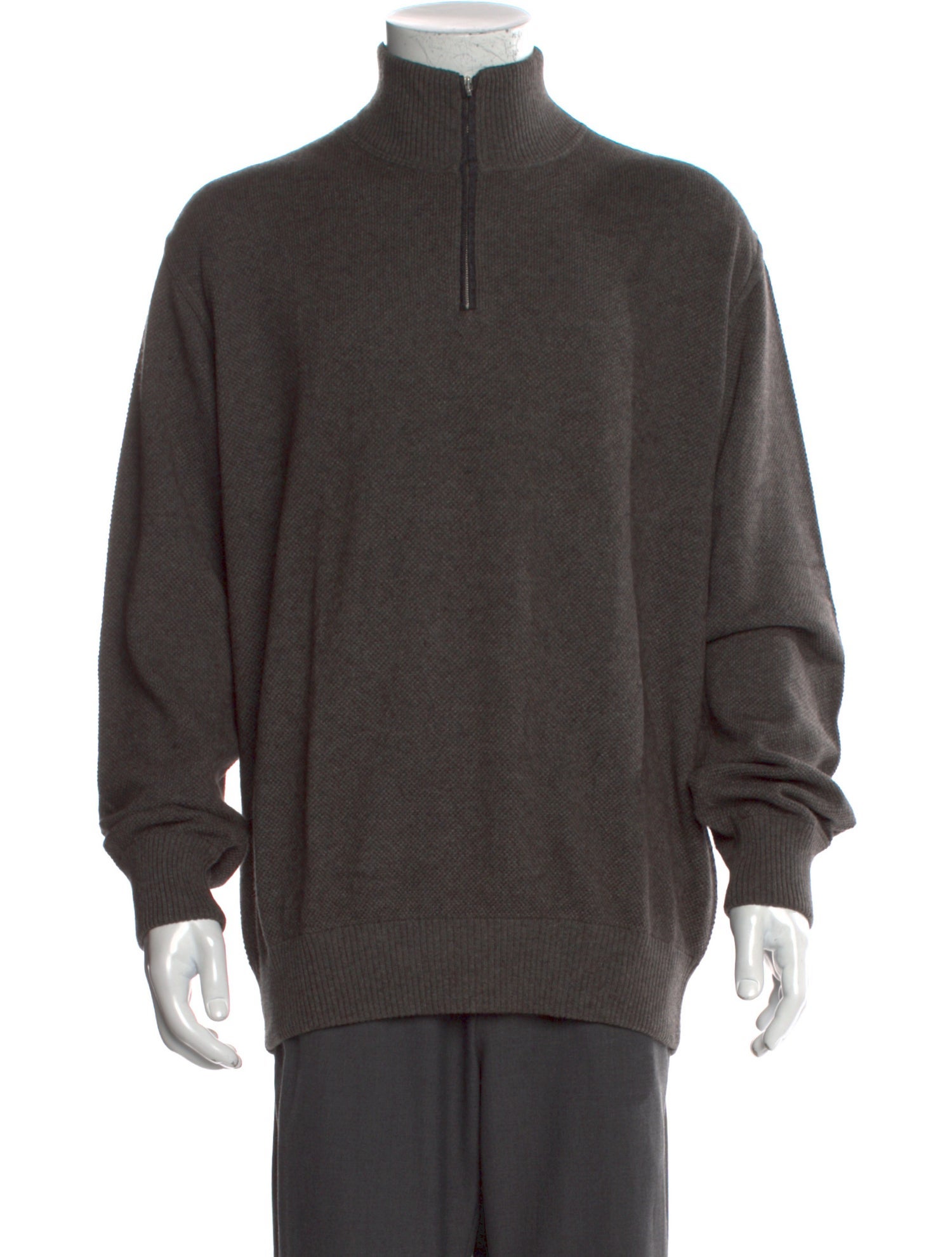 Ermenegildo Zegna Mock Neck Long Sleeve Pullover