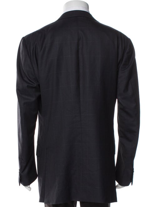 Ermenegildo Zegna Wool Plaid Print Blazer