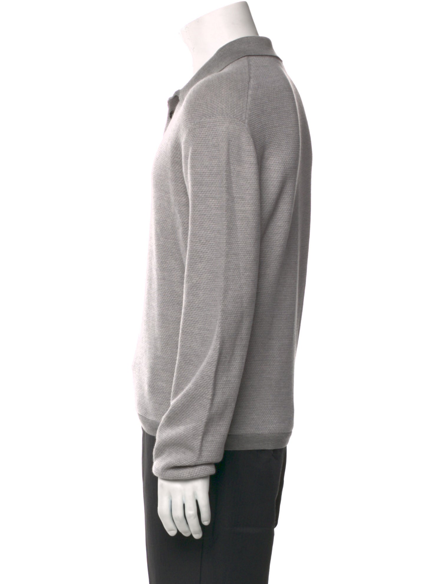 Ermenegildo Zegna Collar Long Sleeve Polo Sweater