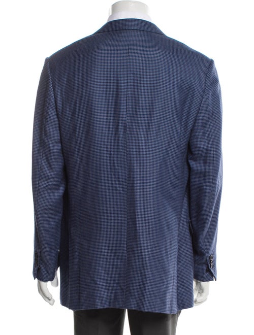 Ermenegildo Zegna Cashmere Houndstooth Print Blazer
