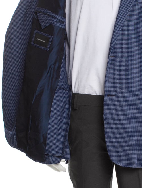 Ermenegildo Zegna Cashmere Houndstooth Print Blazer
