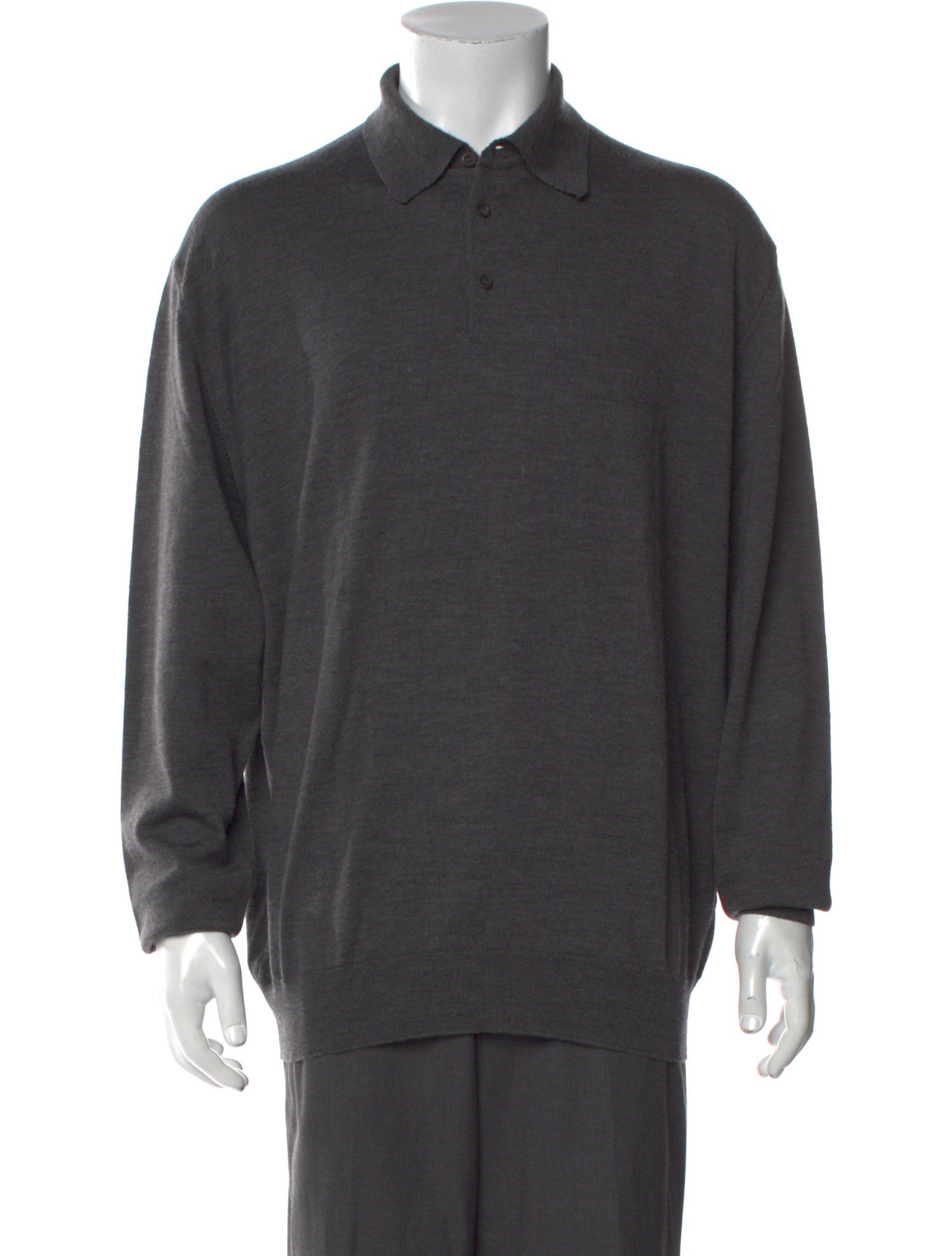 Ermenegildo Zegna Wool Collar Polo Sweater