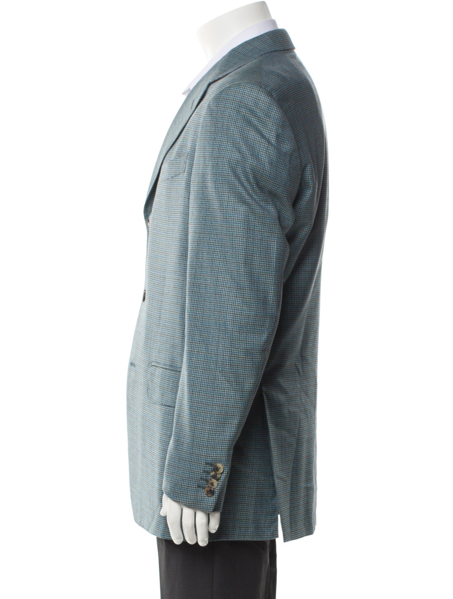 Ermenegildo Zegna Wool Houndstooth Print Blazer