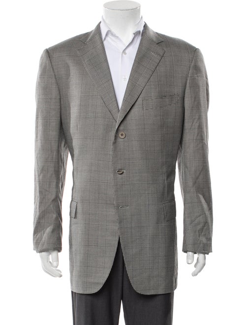Ermenegildo Zegna Wool Houndstooth Print Blazer