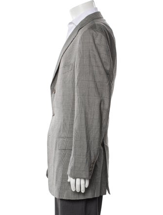 Ermenegildo Zegna Wool Houndstooth Print Blazer