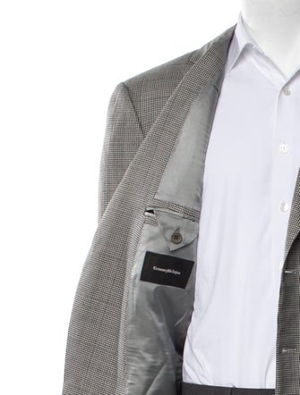 Ermenegildo Zegna Wool Houndstooth Print Blazer