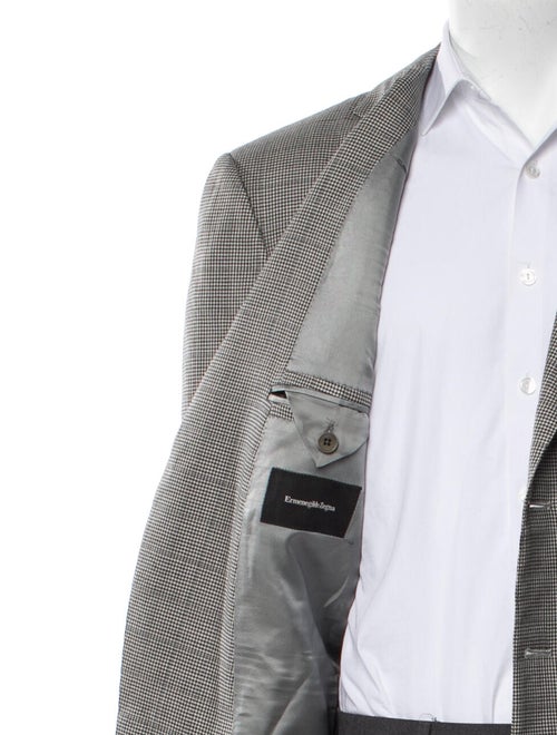 Ermenegildo Zegna Wool Houndstooth Print Blazer