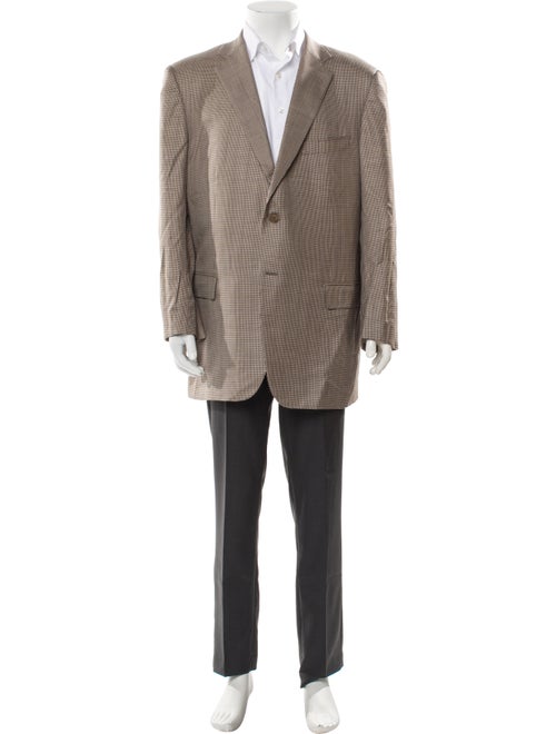 Ermenegildo Zegna Wool Houndstooth Print Blazer